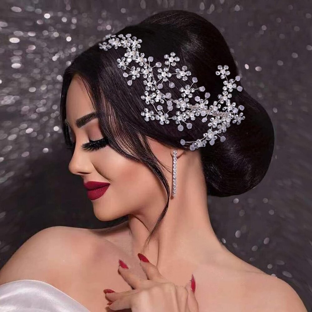 Bridal Hair Combs Crystal Wedding Head Pieces Rhinestones for Brides Bridesmaid